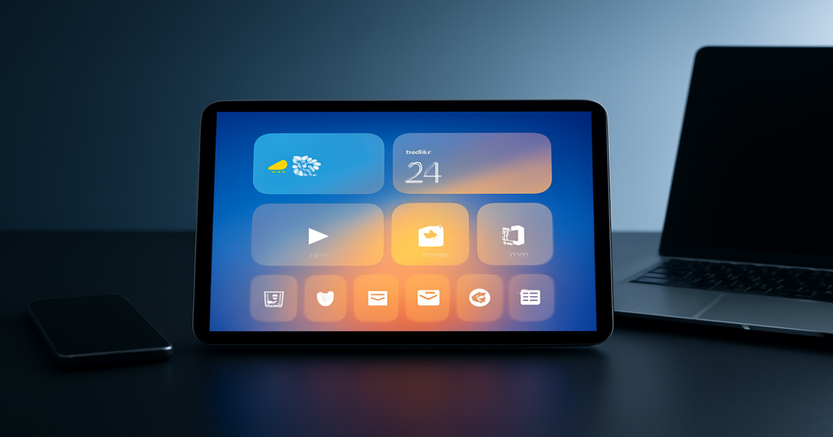 Explore how to choose a tablet with this modern tech setup showcasing the best features.