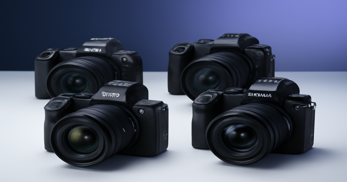 Explore the лучшие камеры 2023 in a professional and appealing setup for photography enthusiasts.