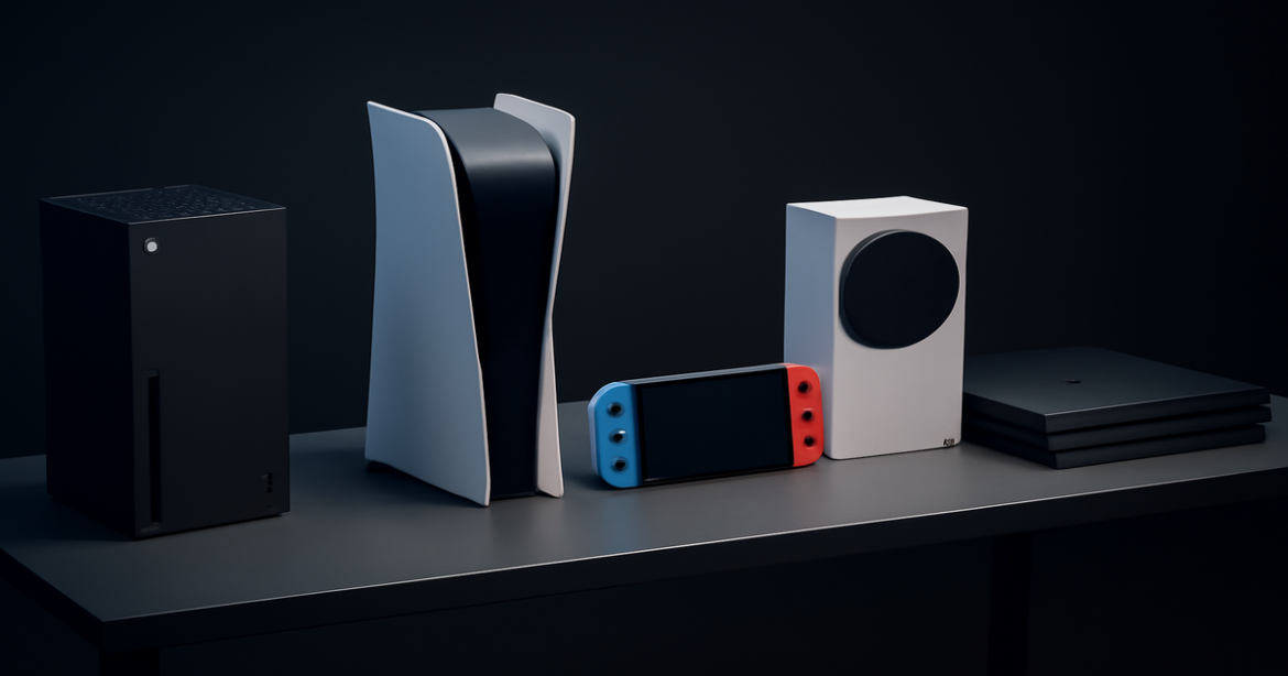 Best gaming consoles 2023 displayed in a modern setup, showcasing their innovative designs.
